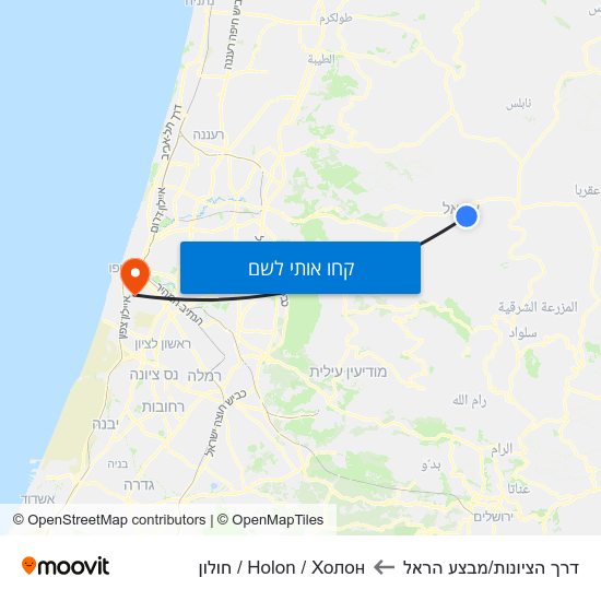 מפת דרך הציונות/מבצע הראל לHolon / Холон / חולון