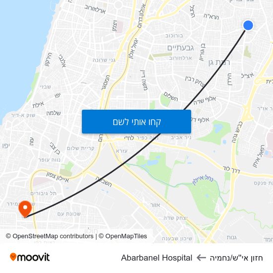 מפת חזון אי''ש/נחמיה לAbarbanel Hospital