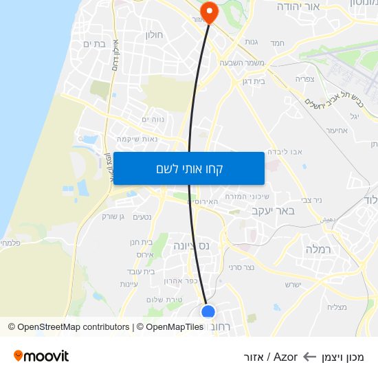 מפת מכון ויצמן לAzor / אזור