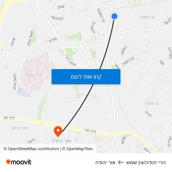 מפת הרי יהודה/עין שמש לאור יהודה