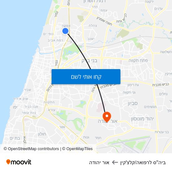 מפת ביה''ס לרפואה/קלצ'קין לאור יהודה