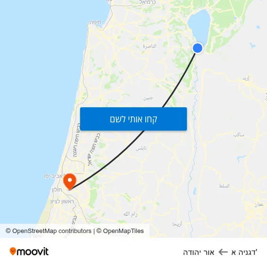 מפת 'דגניה א לאור יהודה