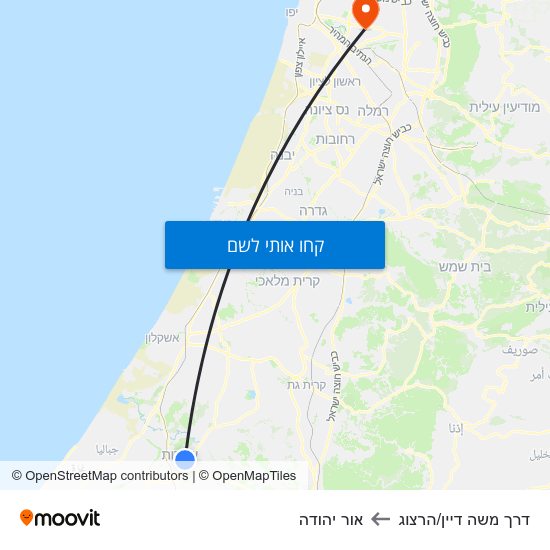 מפת דרך משה דיין/הרצוג לאור יהודה