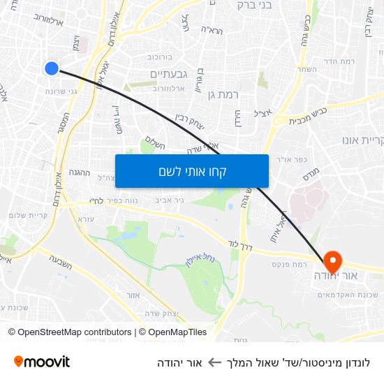 מפת לונדון מיניסטור/שד' שאול המלך לאור יהודה