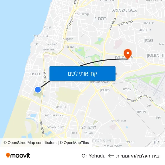 מפת בית העלמין/הקוממיות לOr Yehuda