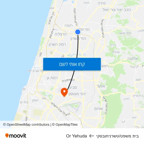 מפת בית משפט/טשרניחובסקי לOr Yehuda