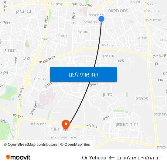 מפת דב הוז/חיים ארלוזורוב לOr Yehuda