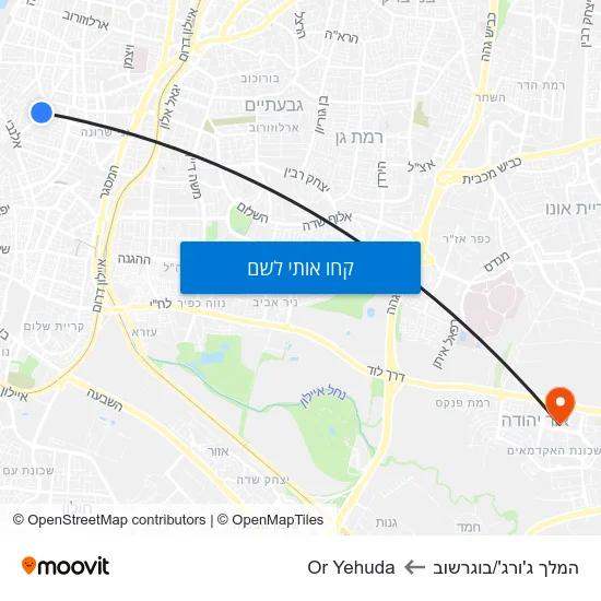 מפת המלך ג'ורג'/בוגרשוב לOr Yehuda