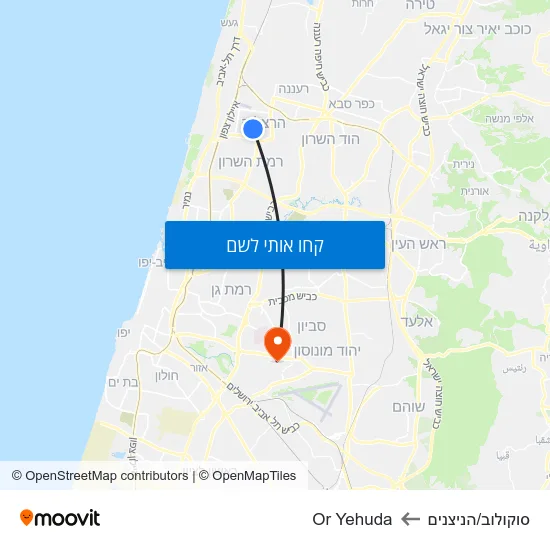 מפת סוקולוב/הניצנים לOr Yehuda