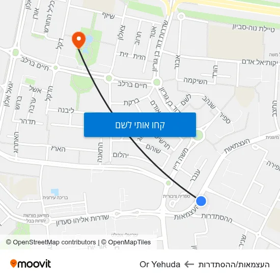 מפת העצמאות/ההסתדרות לOr Yehuda