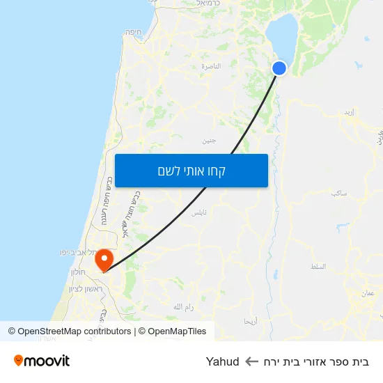מפת בית ספר אזורי בית ירח לYahud