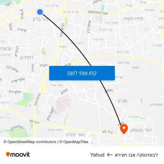מפת ז'בוטינסקי/ אבו חצירא לYahud