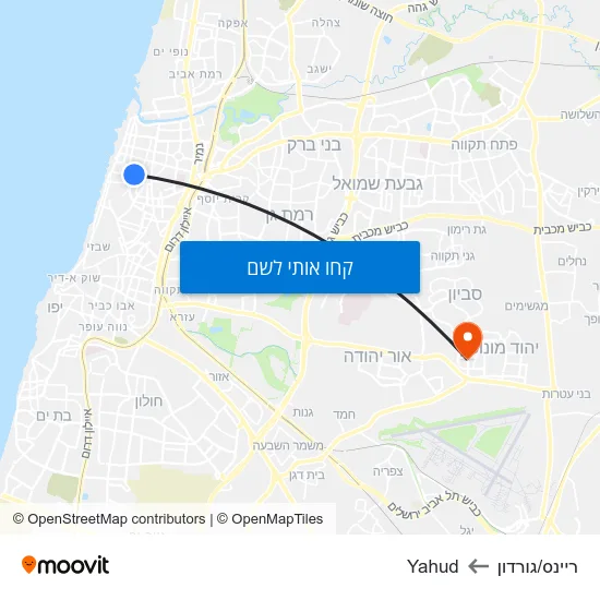 מפת ריינס/גורדון לYahud
