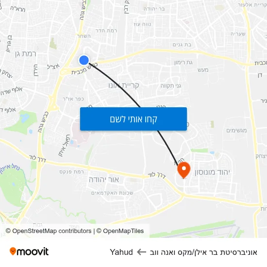 מפת אוניברסיטת בר אילן/מקס ואנה ווב לYahud