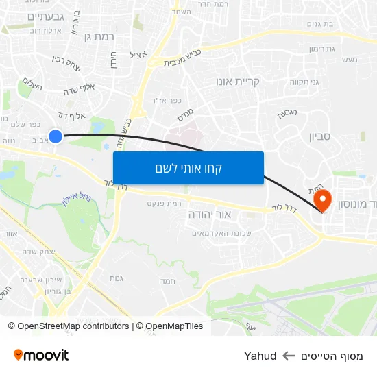 מפת מסוף הטייסים לYahud