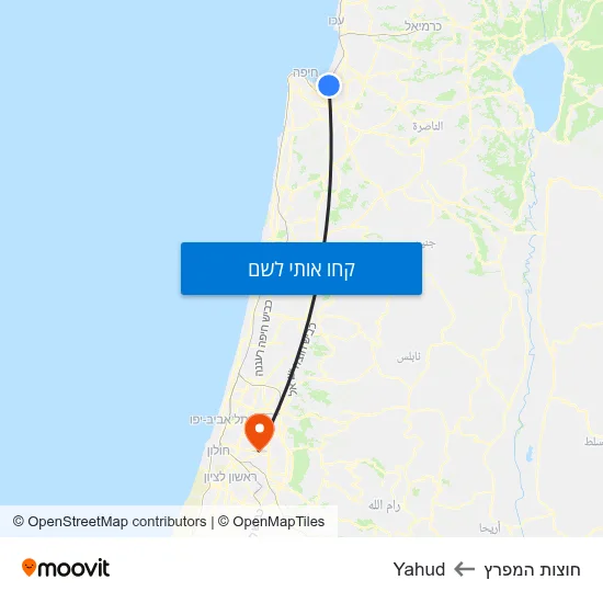 מפת חוצות המפרץ לYahud