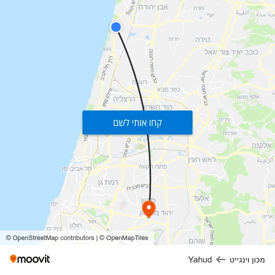 מפת מכון וינגייט לYahud