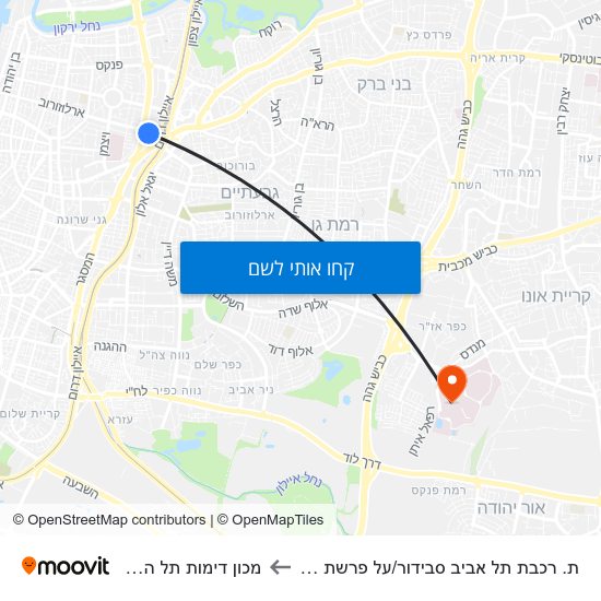 מפת ת. רכבת תל אביב סבידור/על פרשת דרכים למכון דימות תל השומר