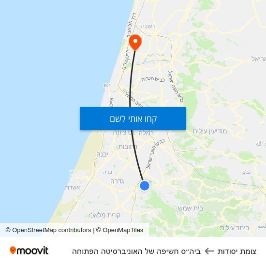 מפת צומת יסודות לביה״ס חשיפה של האוניברסיטה הפתוחה