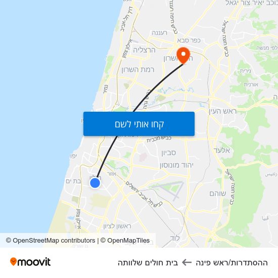 מפת ההסתדרות/ראש פינה לבית חולים שלוותה