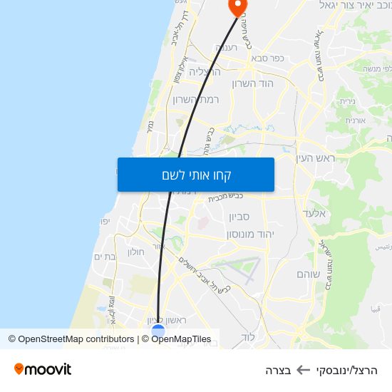 מפת הרצל/ינובסקי לבצרה