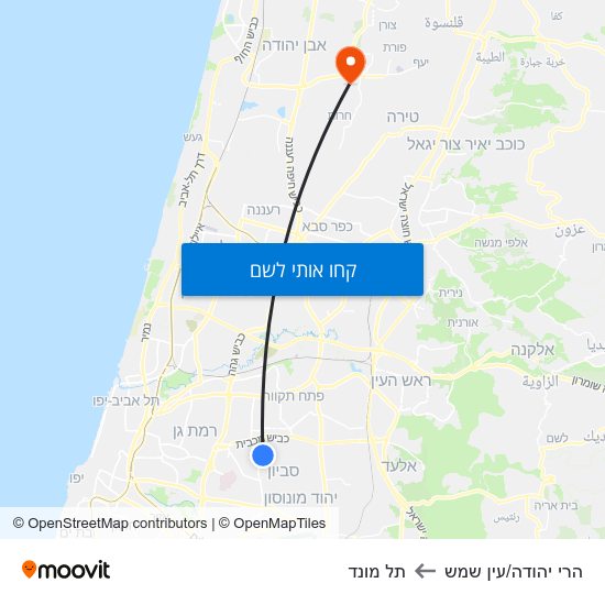 מפת הרי יהודה/עין שמש לתל מונד