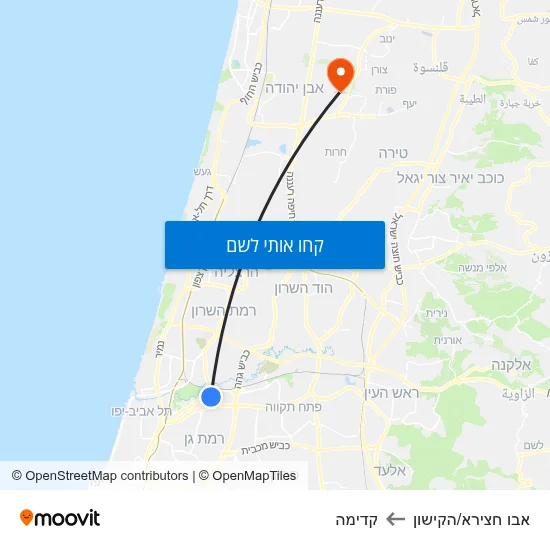 מפת אבו חצירא/הקישון לקדימה