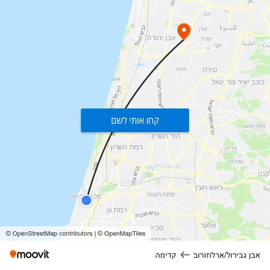 מפת אבן גבירול/ארלוזורוב לקדימה
