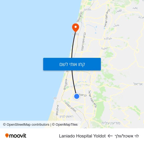 מפת לוי אשכול/וולך לLaniado Hospital Yoldot