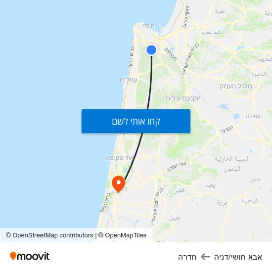 מפת אבא חושי/דניה לחדרה