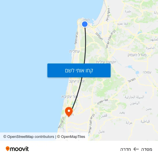 מפת מסדה לחדרה