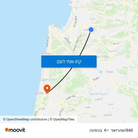 מפת 846/שהרזאד לבנימינה