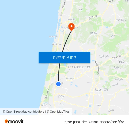 מפת הלל יפה/הרברט סמואל לזכרון יעקב