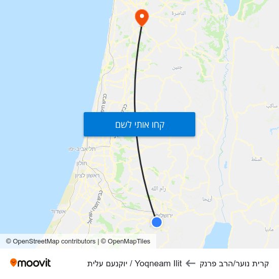 מפת קרית נוער/הרב פרנק לYoqneam Ilit / יוקנעם עלית