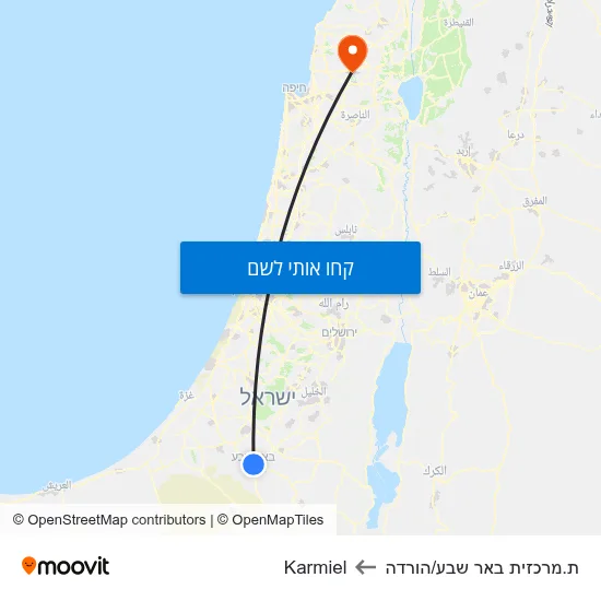 מפת ת.מרכזית באר שבע/הורדה לKarmiel