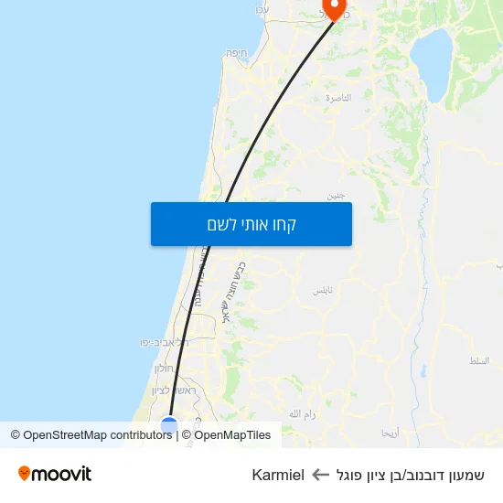 מפת שמעון דובנוב/בן ציון פוגל לKarmiel