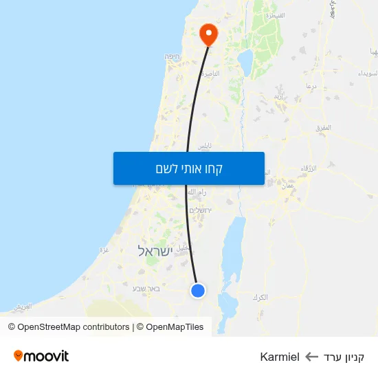 מפת קניון ערד לKarmiel