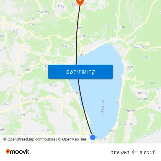 מפת 'דגניה א לראש פינה