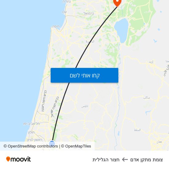 מפת צומת מתקן אדם לחצור הגלילית