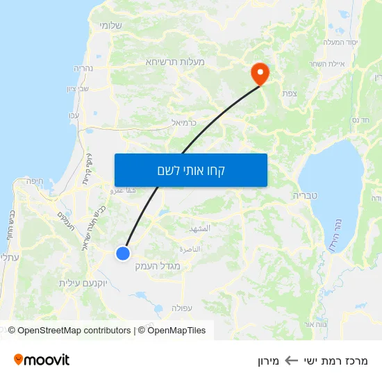 מפת מרכז רמת ישי למירון