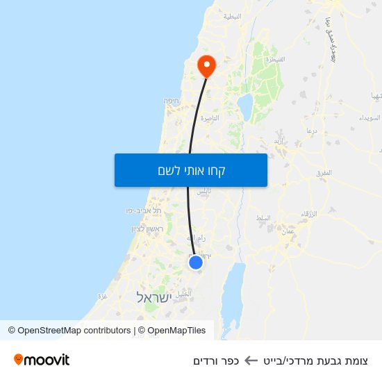 מפת צומת גבעת מרדכי/בייט לכפר ורדים