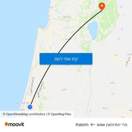 מפת הרי יהודה/עין שמש לKatzrin