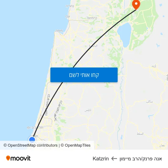 מפת אנה פרנק/הרב מיימון לKatzrin