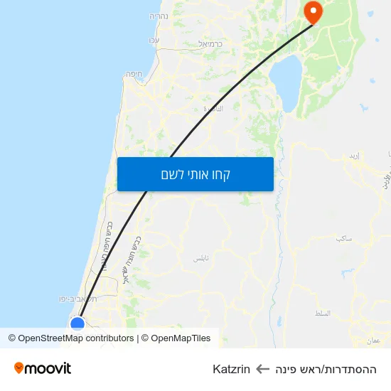 מפת ההסתדרות/ראש פינה לKatzrin