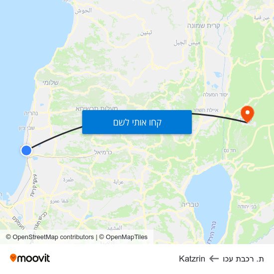 מפת ת. רכבת עכו לKatzrin