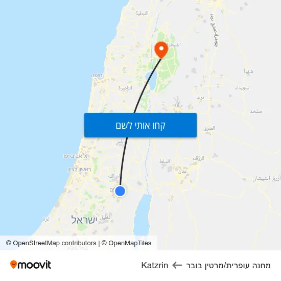 מפת מחנה עופרית/מרטין בובר לKatzrin