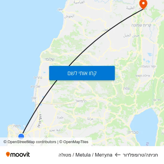 מפת חניתה/טרומפלדור לMetula / Метула / מטולה