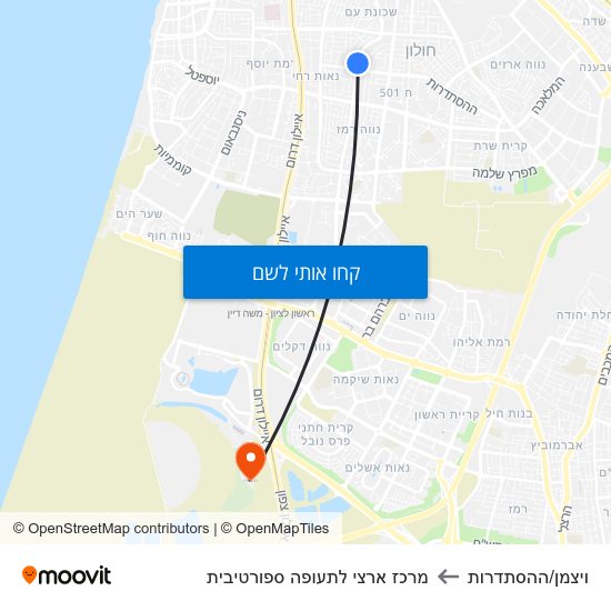 מפת ויצמן/ההסתדרות למרכז ארצי לתעופה ספורטיבית