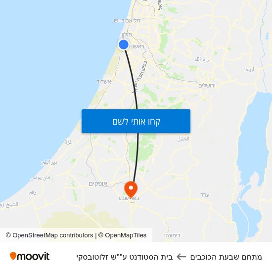 מפת מתחם שבעת הכוכבים לבית הסטודנט ע""ש זלוטובסקי