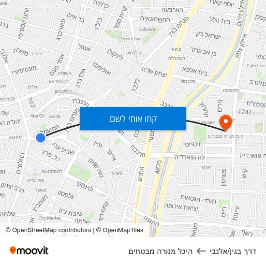 מפת דרך בגין/אלנבי להיכל מנורה מבטחים